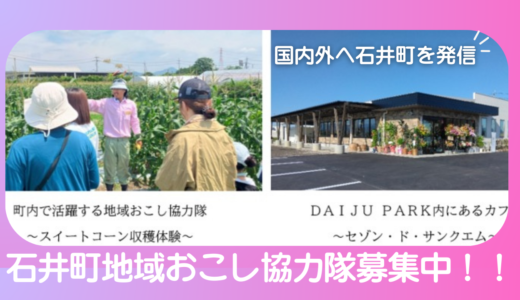 【石井町】2026年度地域おこし協力隊を募集します！